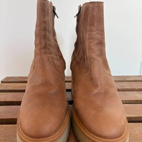 Free People Tan Heeled Boots - Picture 2 of 7